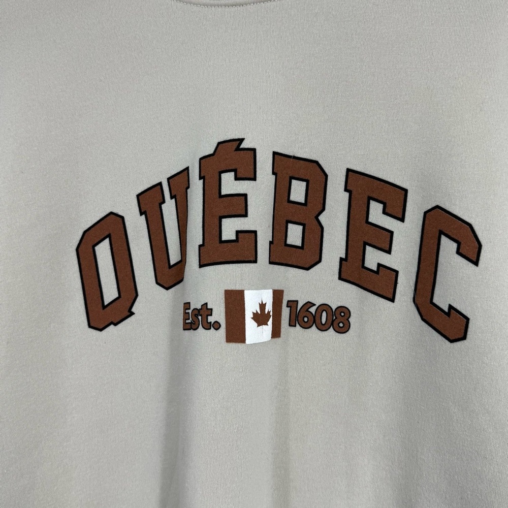 NWOT Men’s Canadian Vintage Clothing Co Size 2XL Cream Colored Quebec Sweatshirt - Picture 2 of 6